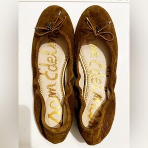 Brown Suede Ballet Flats Sam Edelman